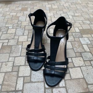 Jessica Simpson Black Wedges